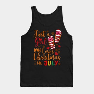 Just A Girl Who Loves Christmas In July  product Tank Top